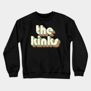 Vintage Kinks Rainbow Letters Distressed Style Crewneck Sweatshirt